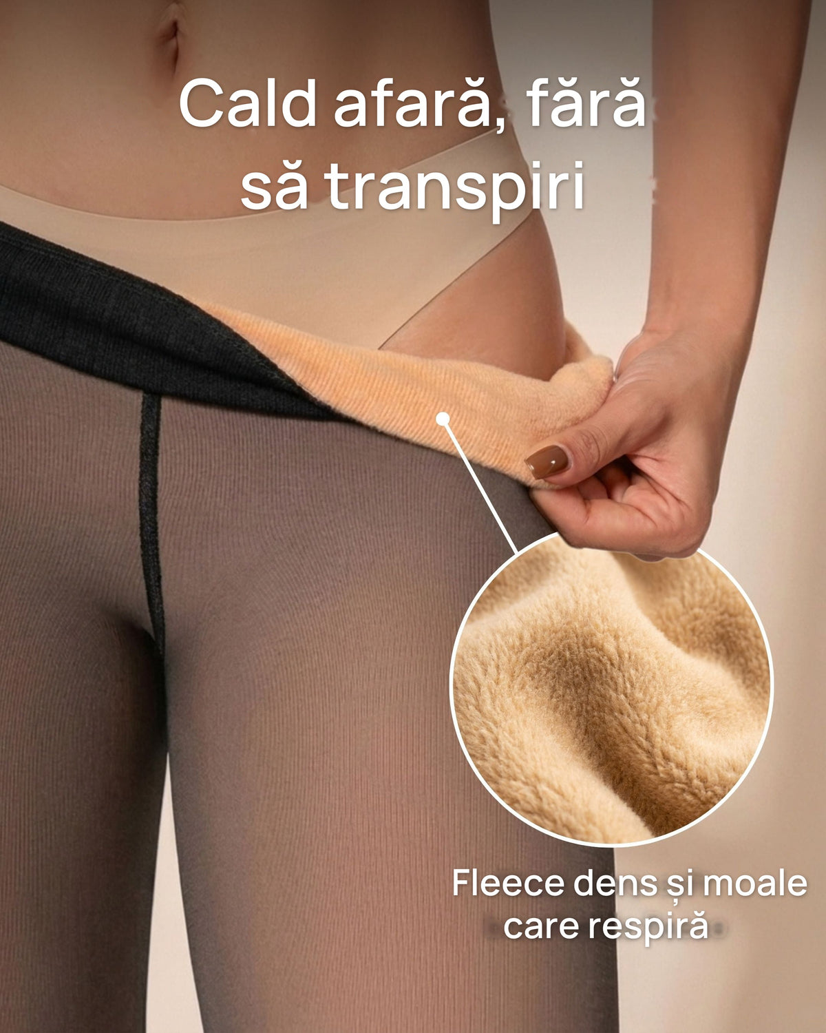 Dres Termic cu Fleece și Aspect Transparent