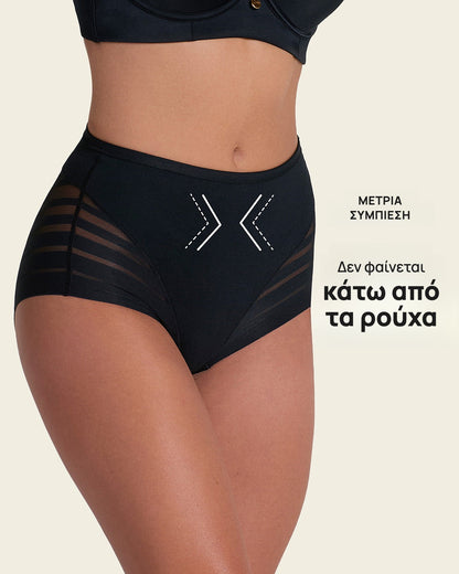 Κιλότα σύσφιξης ψηλόμεση με δαντέλα